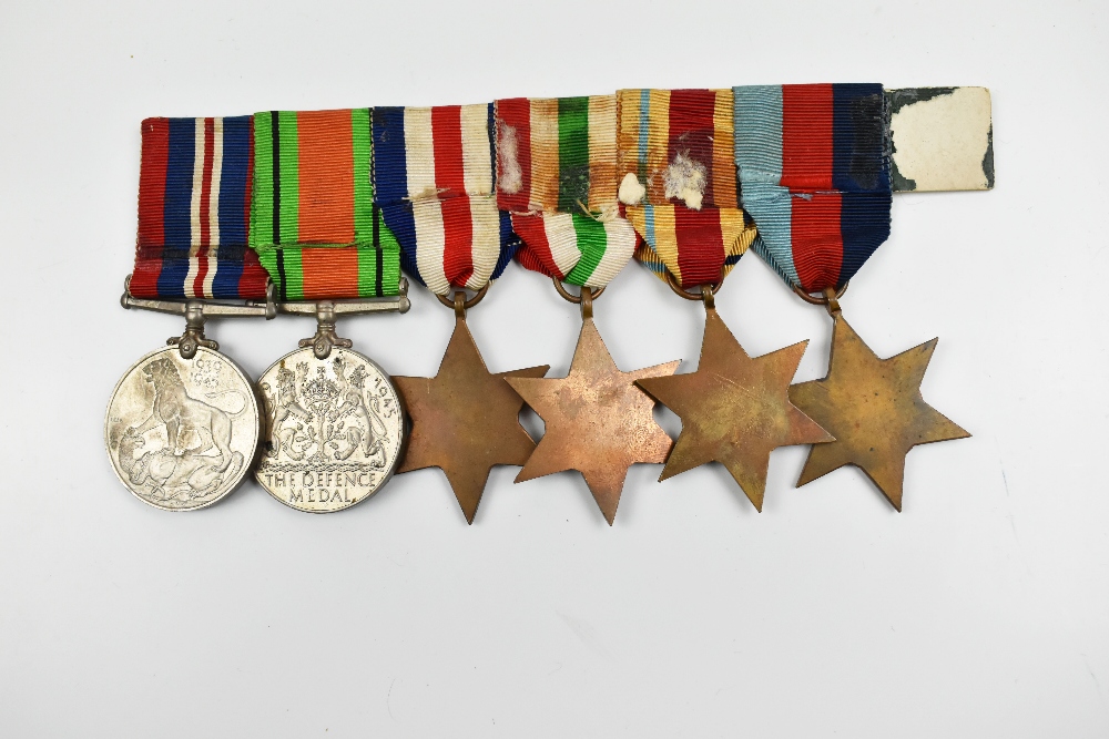 A WWII medal group of six comprising War Medal with oak leaf, Defence Medal, France and Germany, - Image 2 of 2