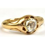 A Victorian 18ct yellow gold gentleman's diamond signet ring, with old mine cut diamond approx 1cts,