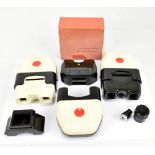 A Zeiss O stereoscope viewer 142/01, a Russian stereofinder 35mm with case, two further Zeiss