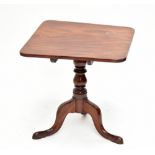 A 19th century mahogany tilt-top tripod table, the top 57 x 59cm (af).Additional InformationThe