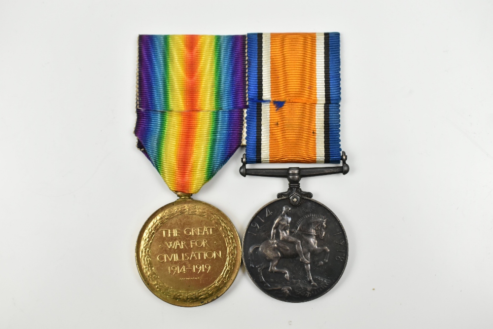 A WWI War and Victory Medal duo awarded to 291660 Pte. W. Naden Cheshire Regiment. - Image 2 of 6