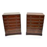 Two reproduction chest of drawers.