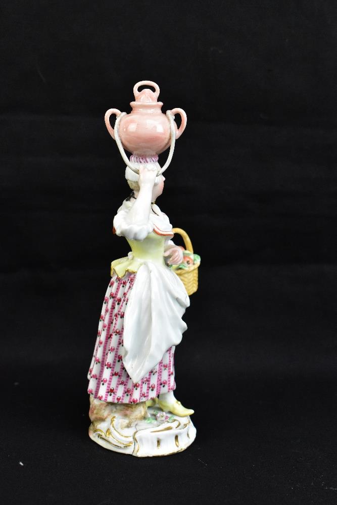 MEISSEN; a mid-18th century figure of an egg seller modelled by Reincike and designed by Christopher - Image 4 of 7