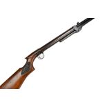 BSA; an under-lever tap loading .22 air rifle, numbered S51575, length of barrel 77cm, with walnut