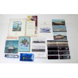 Ephemera relating to the Pacific Steam Navigation Company comprising various clear glasses with
