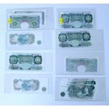 Banknotes; £1, eleven various one pound notes comprising of two blue emergency issue A10D & N 70E,