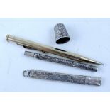 A 9ct gold Yard O Led propelling pencil, hallmarked with maker's initials JM & Co, approx 21g,