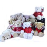 Four Harrods 'limited edition' teddy bears to include dated examples 2008, 2011, a boxed 2015, 2017,