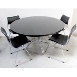 A vintage Mira table and four chairs,