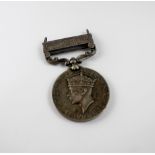 An India Service medal with North West Frontier 1936-37 clasp for 2562615 LAC M.A. Trainor RAF.