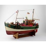 A radio-controlled scratch-built model boat, 'Otto', length 59cm.