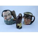 Royal Doulton large character jugs 'Paddy' and D6529 'Merlin',