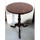 A 19th century mahogany circular topped occasional table,