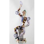 MEISSEN; a 20th century figure of 'The Juggler',