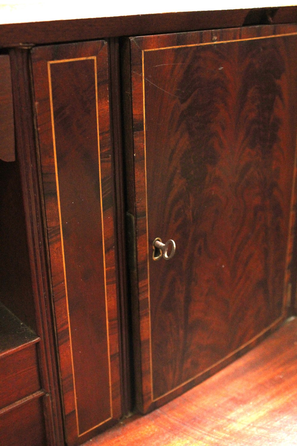 A George III mahogany bureau, - Image 3 of 3