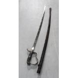 A German pre-war Infantry officer's or NCO's dress sword, extra long blade.