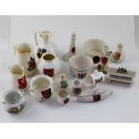 A large quantity of mixed crested ware to include Goss, Carlton, Alexandra etc,