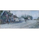 JOHN HUGHES CLAYTON (1870-1930); 'Ness N Neston', watercolour of rural village,