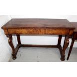 A 19th century mahogany buffet sideboard base, one long drawer on carved cabriole front supports,