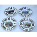 A collection of eight limited edition Caverswall British Rail collectors' plates (8).