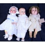 Five large antique and vintage dolls including an Armand Marseille Germany example, 518.