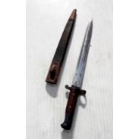 A British pattern 1903 bayonet with mark 1 scabbard.