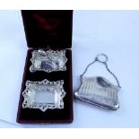 A pair of Victorian hallmarked silver salts of rectangular shape,