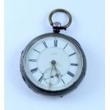 Thomas Bennett, Preston; a silver open face pocket watch, Chester, 1881,