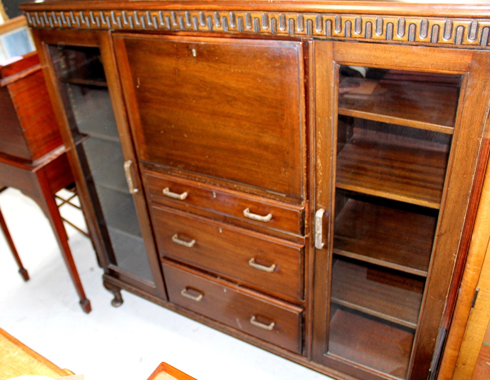 A 1930s mahogany bureau,