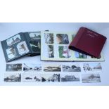 Four early 20th century sparsely filled postcard albums and a quantity of loose postcards,