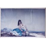 WILLIAM RUSSELL FLINT (1880-1969); signed coloured print, 'Sara',