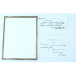 Laura Knight; letter on letter headed paper signed and dated 14 Jan 1956 'Dear Miss West,