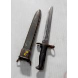 An American M1 bayonet 1906. CONDITION REPORT In poor to average condition.
