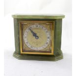 A Mappin & Webb onyx mantel clock, the gilt dial set with Roman numerals, marked 'Mappin & Webb Ltd,