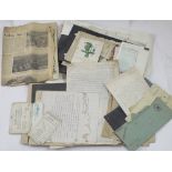 A collection of military ephemera largely relating to WWI and WWII to include photographs,