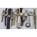 A small quantity of various designer wristwatches.