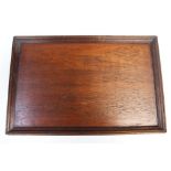 An early 20th century oak galleried tray of rectangular form, width 61cm.