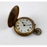 Bentima; a gilt metal keyless wind full hunter pocket watch, width 55cm.