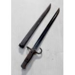 A Japanese model 1897 bayonet with sheath.