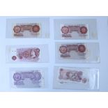 Banknotes; fourteen ten shillings comprising of five Peppiatt mauve (B251 type 3 & 4, B262, B236),
