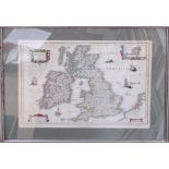 Various pictures and prints to include a reproduction Willem & Johan Blaeu coloured map of Great
