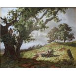 DANIEL VAN DER PUTTEN (Dutch, b1949); oil on panel 'Light After the Rain Through the Oaks, Eastcote,