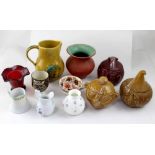 A quantity of ceramics and glassware to include a Royal Doulton character jug 'Sam Weller', Nao,