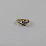 An 18ct gold diamond solitaire ring, diamond weight approx 0.5ct, size K, approx 3.2g.