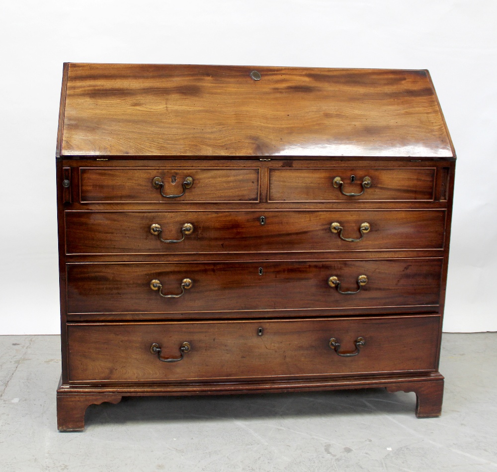 A George III mahogany bureau,