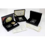Three commemorative aircraft coin sets comprising Concorde 'Queen of the Skies' L/E 175/5000,