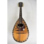 VINCENZO DE PIETRO & FIGLIO; a late 19th century Neapolitan eight string bowl back mandolin with