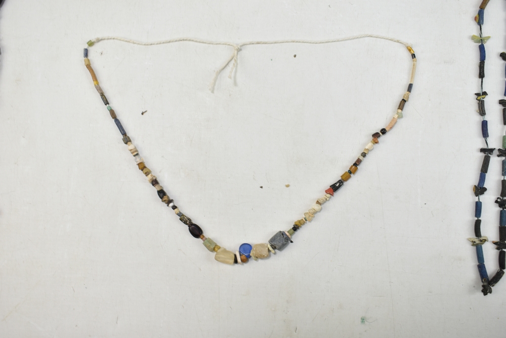 A small group of ancient jewellery including Egyptian faience turquoise glazed beads, Javan orange - Image 13 of 18