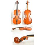 JOHANN KOBERLING; a modern full size German viola with one-piece back, length 42cm, dated 1980 to