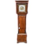 SAMUEL CLARE OF WARRINGTON; a George III oak cased eight day longcase clock, the brass face with